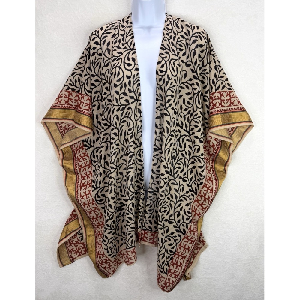 Karma‎ Women's Indian Block Print Kimono OSFM